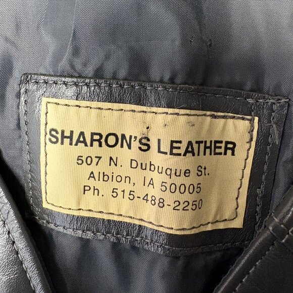 Sharons Leather Mens Vest Size 2X Gray Sleeveless Lined Snap Closure Western - Picture 4 of 5